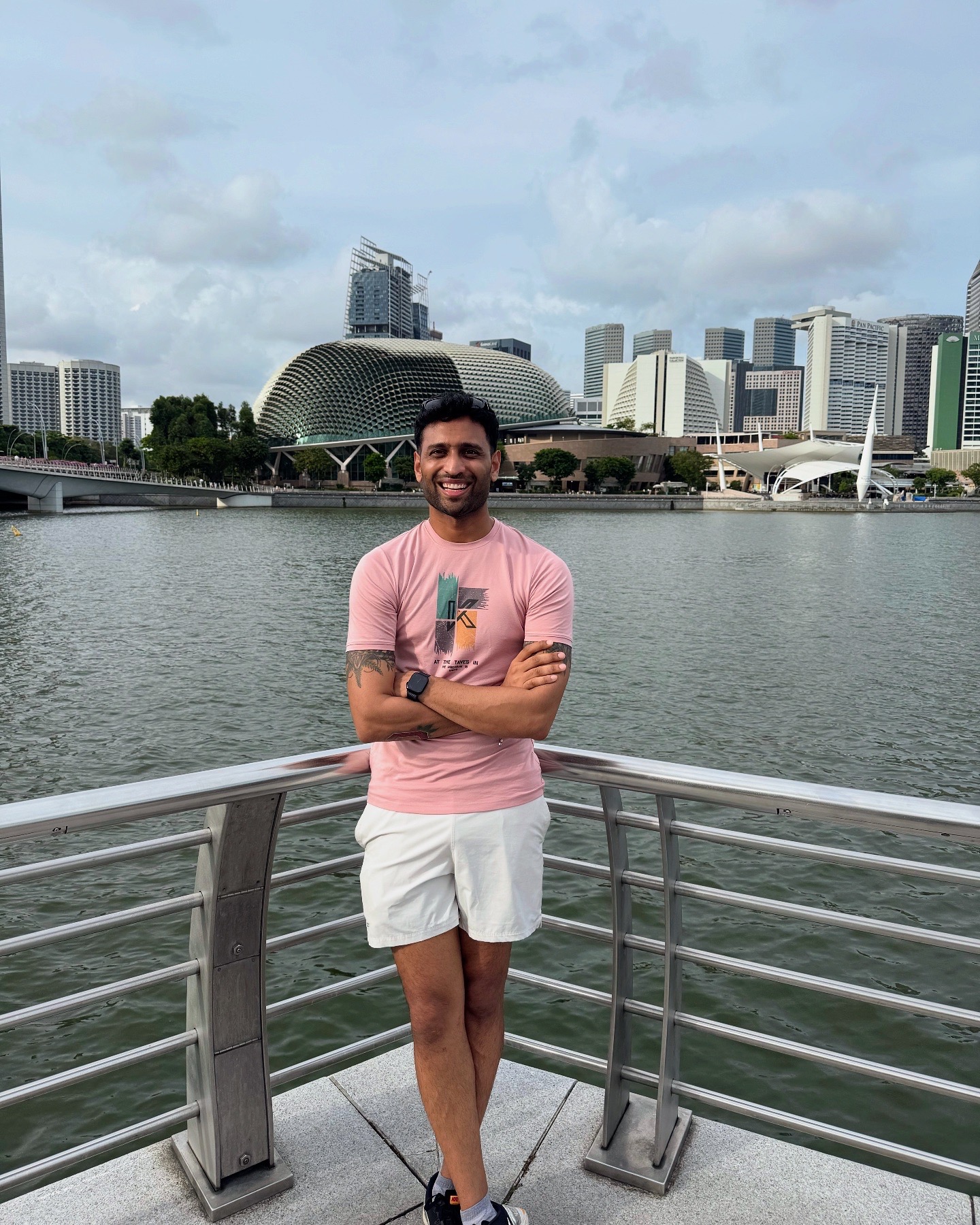 Pink shirt at Singapore Marina Bay